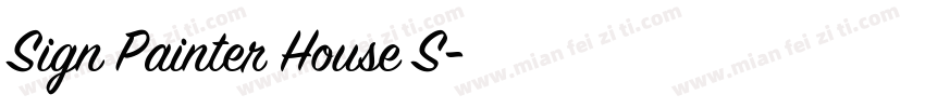 Sign Painter House S字体转换